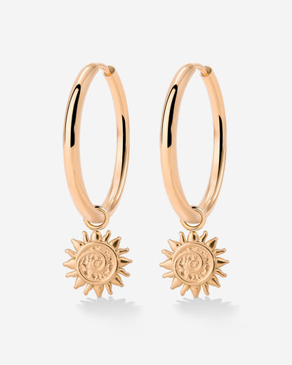 Sunny Swirl Hoop Set Large Roségold