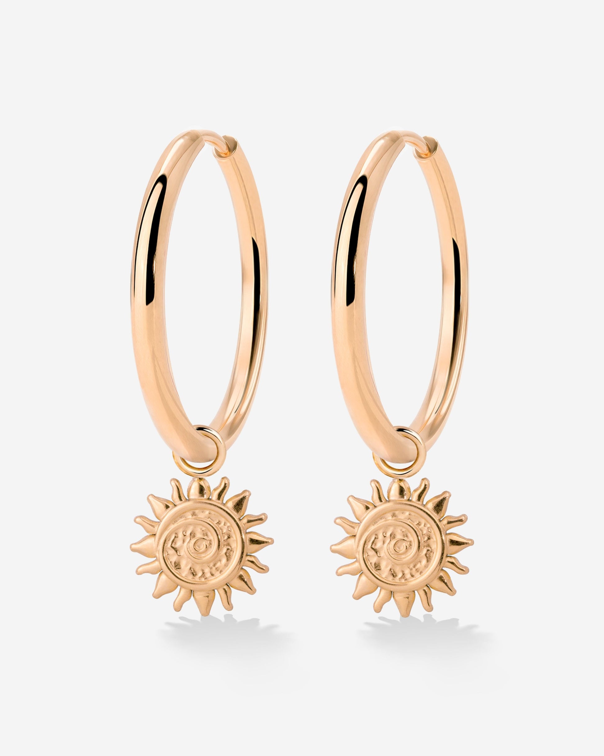 Sunny Swirl Hoop Set Large Roségold