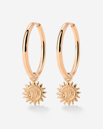 Sunny Swirl Hoop Set Large Roségold
