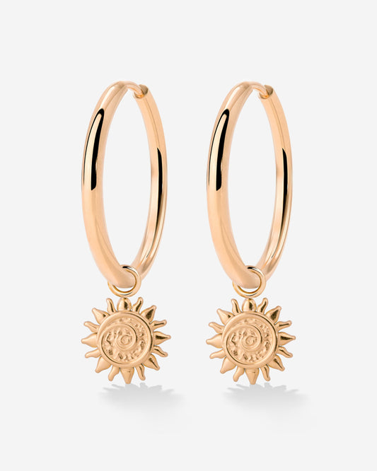 Sunny Swirl Hoop Set Large Roségold
