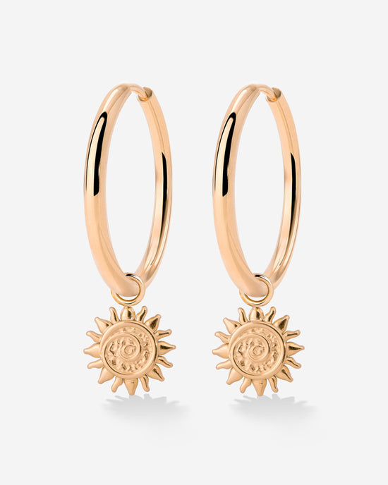 Sunny Swirl Hoop Set Large Roségold