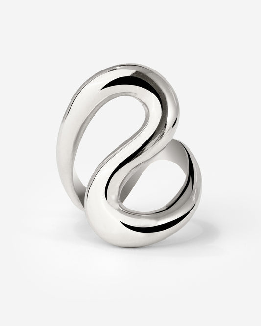 Coiled Ring Silber