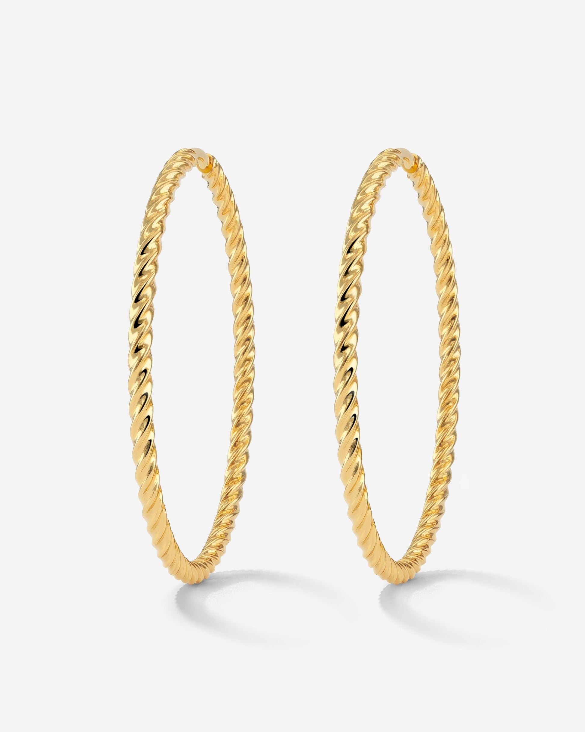 Twisted Hoops Extra Large Gold