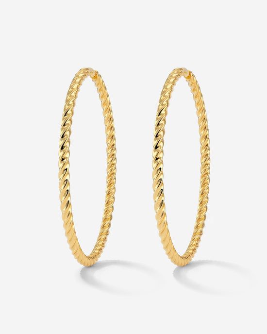 Twisted Hoops Extra Large Gold