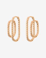 Oval Twisted Hoop Bundle Roségold
