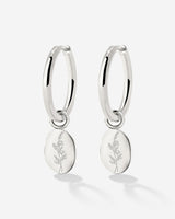 Bouquet Coin Hoop Set Medium Silber