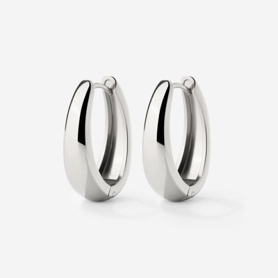 Seeker Hoops Medium Silber