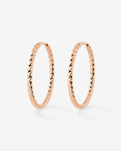 Twisted Hoops Large Roségold