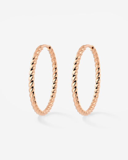 Twisted Hoops Large Roségold