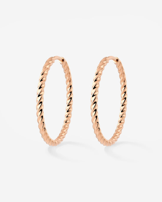 Twisted Hoops Large Roségold