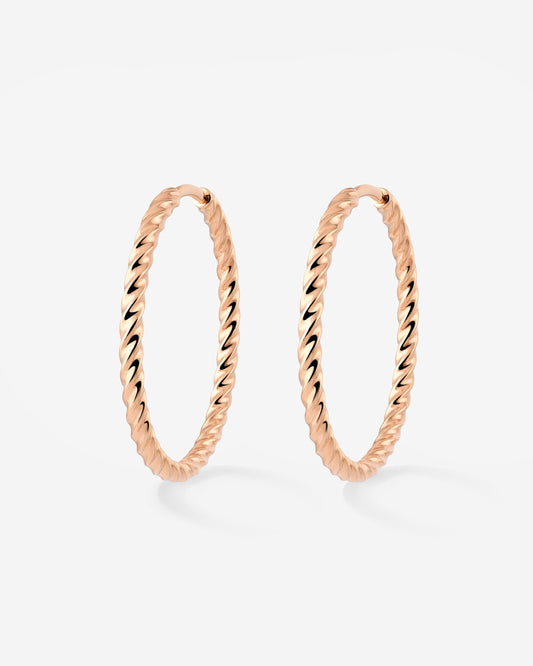 Twisted Hoops Large Roségold