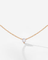 Solitaire Stone Choker Roségold
