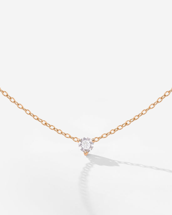 Solitaire Stone Choker Roségold