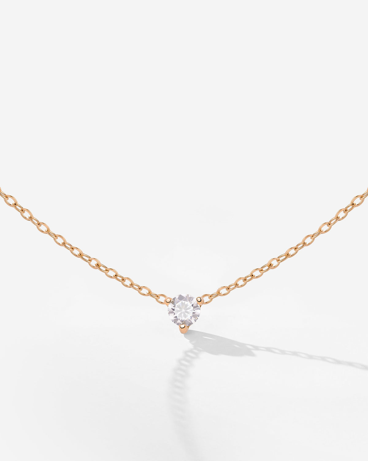 Solitaire Stone Choker Rose Gold