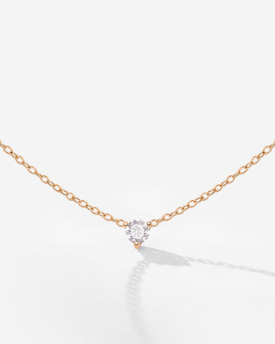 Solitaire Stone Choker Rose Gold