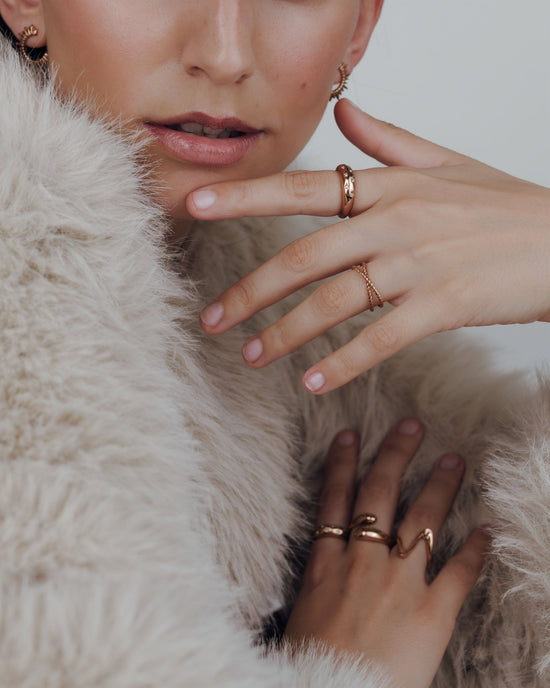 Twisted Ring Duo Roségold