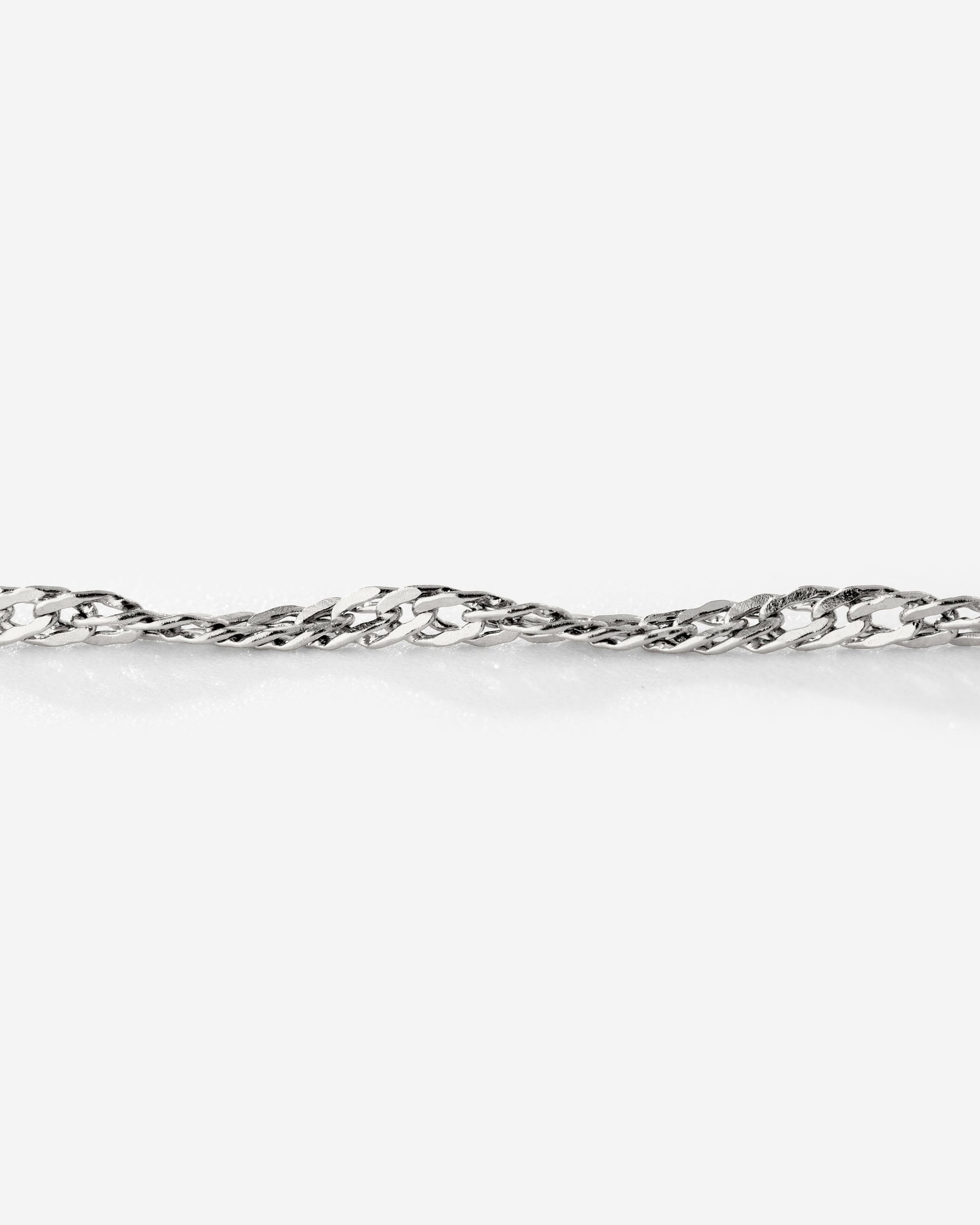 Singapore Chain Charm Bracelet Silber