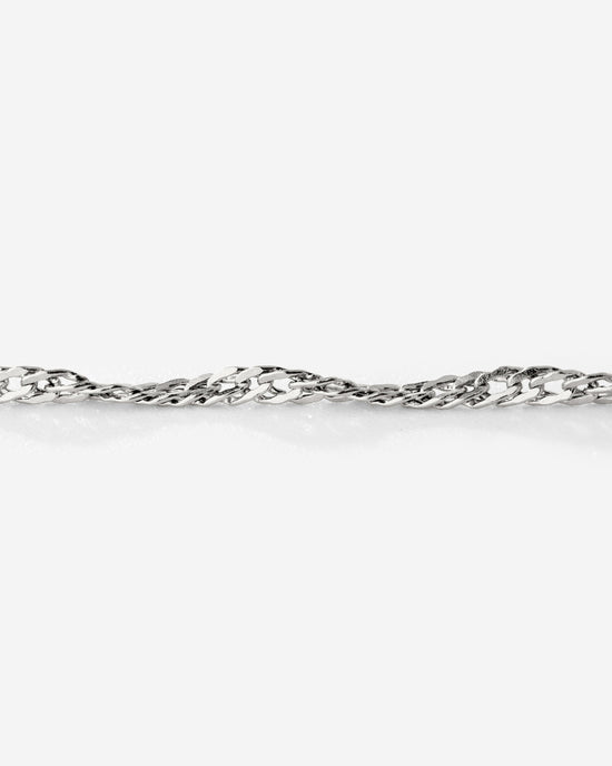 Singapore Chain Charm Bracelet Silber