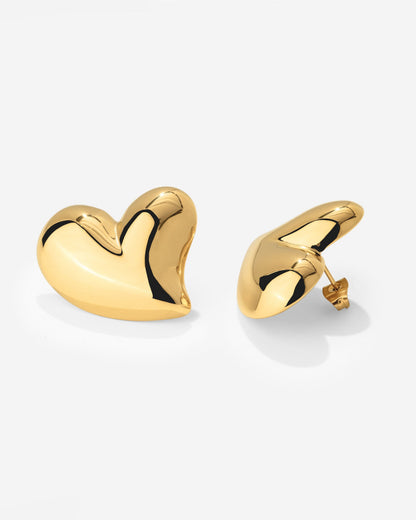 Heartie Studs Gold
