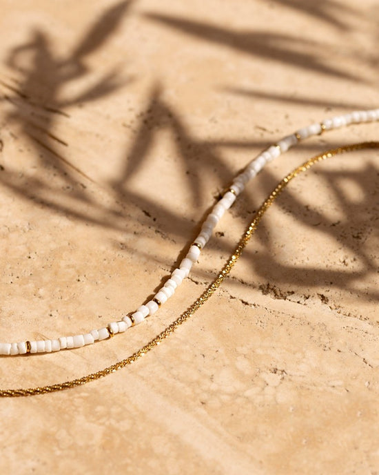Puka Shell Necklace Roségold