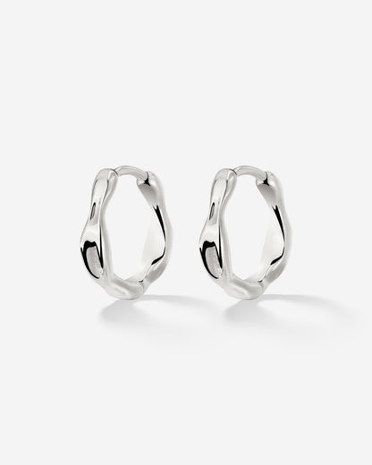 Liquid Shape Hoopies Silber