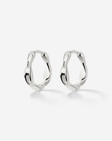 Liquid Shape Hoopies Silber
