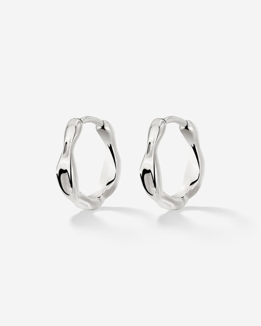 Liquid Shape Hoopies Silber