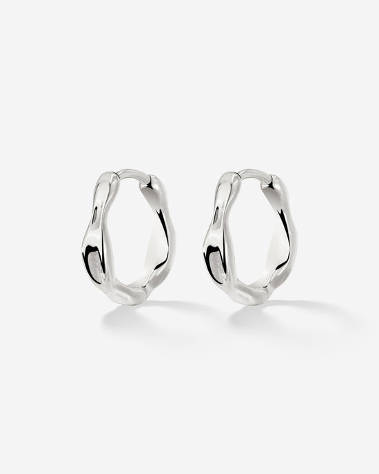Liquid Shape Hoopies Silber