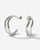 Tides Hoop Studs Silber