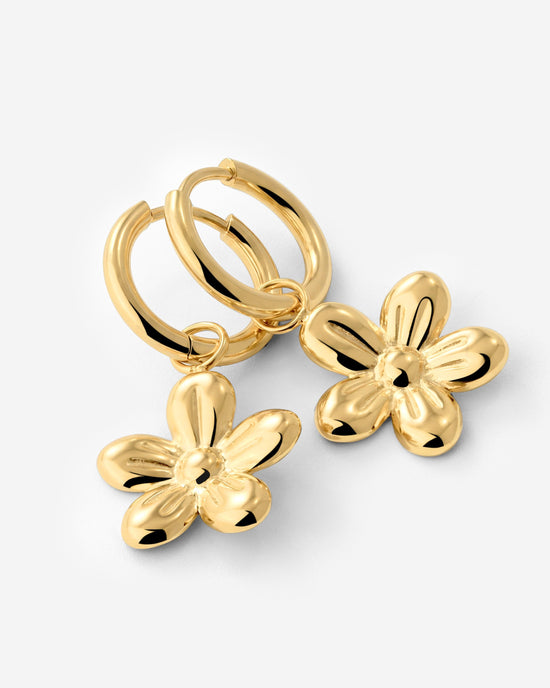 Blossom Hoop Set Small Gold