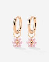 Pretty Pink Daisy Hoop Set Small Roségold