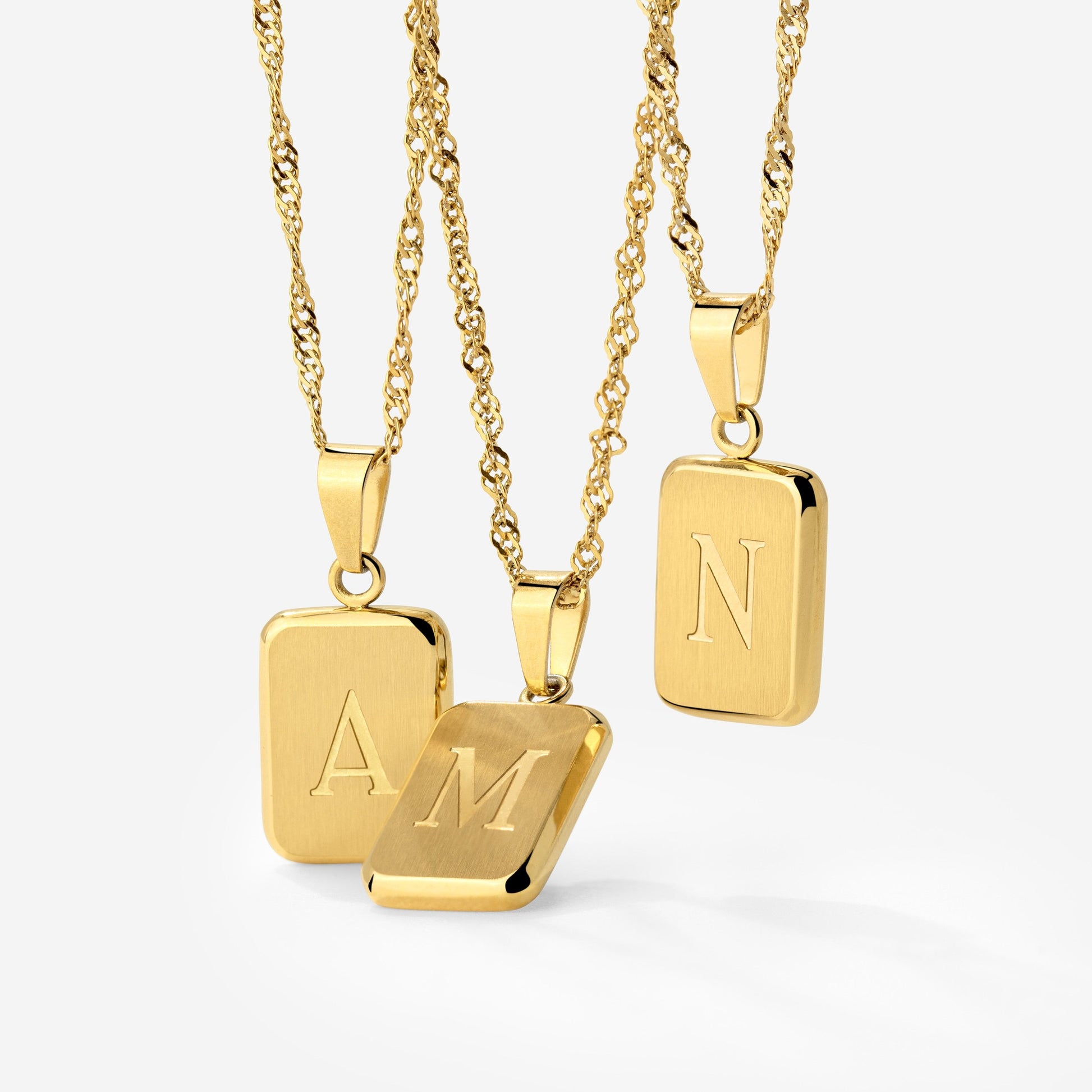 Letter Necklace Gold