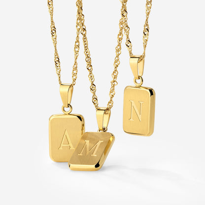 Letter Necklace Gold