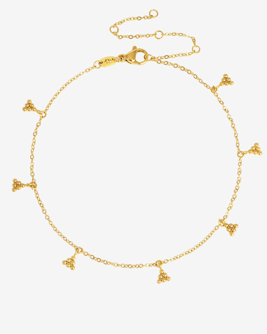 Tiny Beads Anklet Gold
