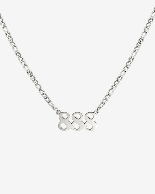 Angel Number Necklace Silber