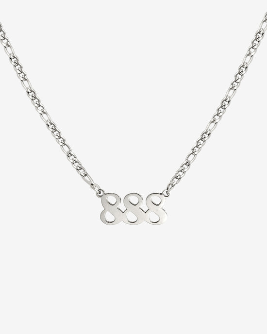 Angel Number Necklace Silber