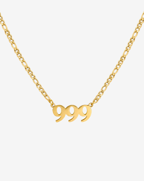 Angel Number Necklace Gold