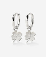 Lucky Clover Hoop Set Small Silber