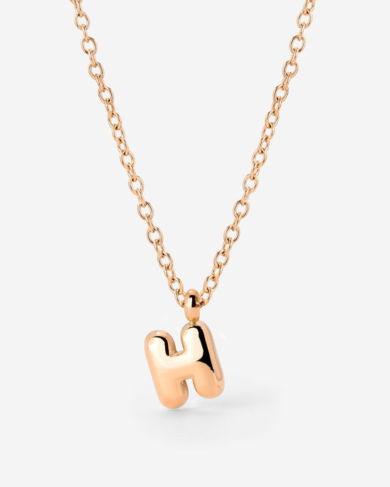 Bubble Letter Necklace Roségold