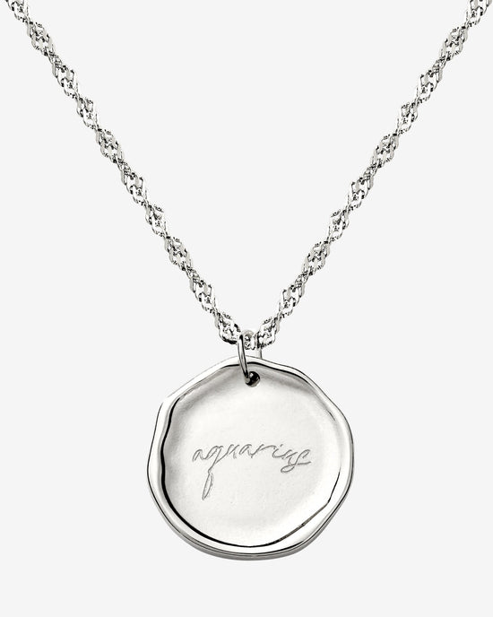 Zodiac Necklace – Aquarius / Wassermann Silber