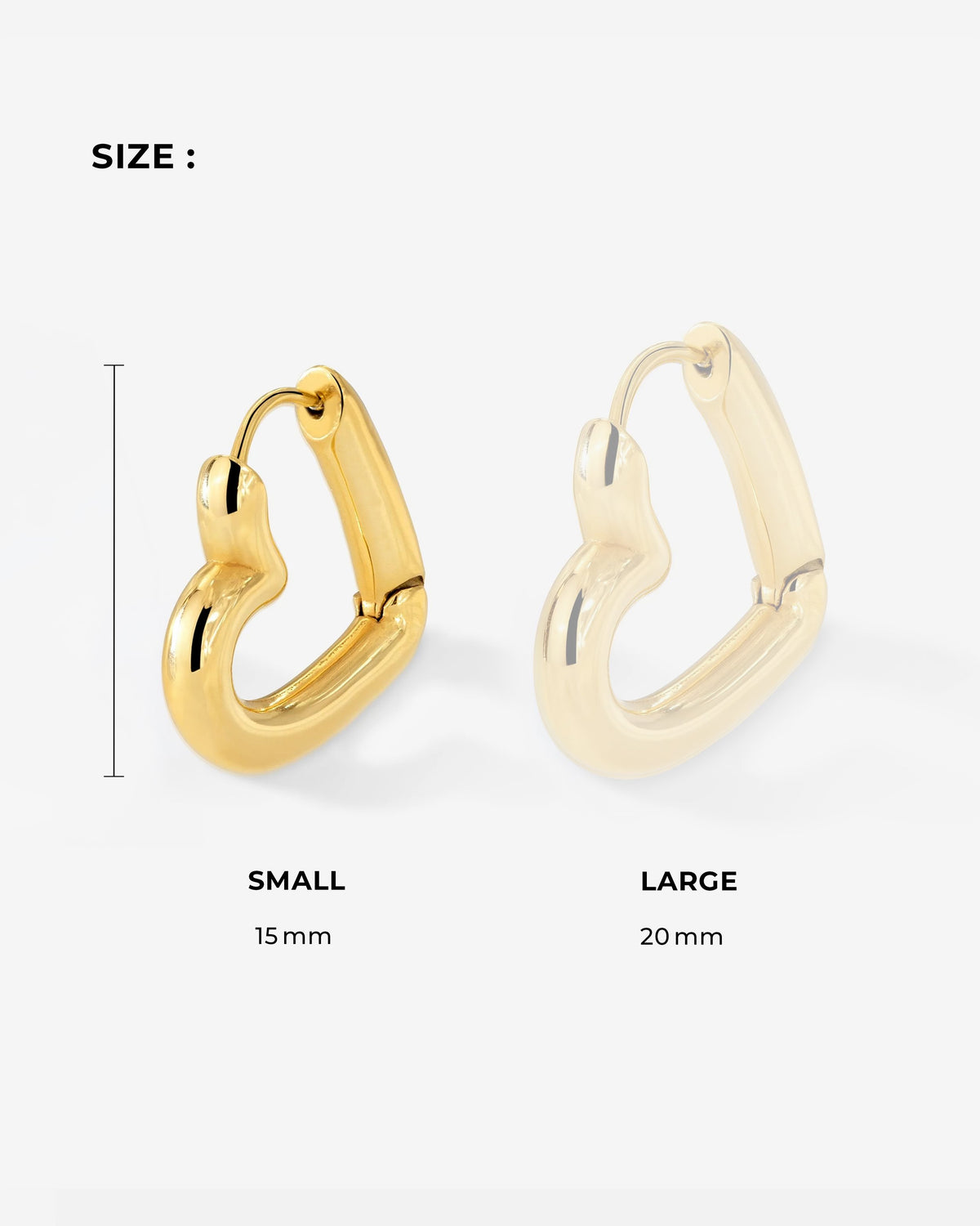 Phat Heart Hoops Small Roségold