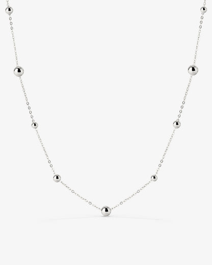 Infinite Beads Necklace Silber