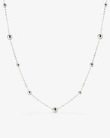 Infinite Beads Necklace Silber