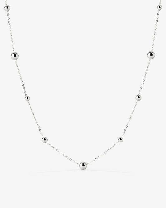 Infinite Beads Necklace Silber