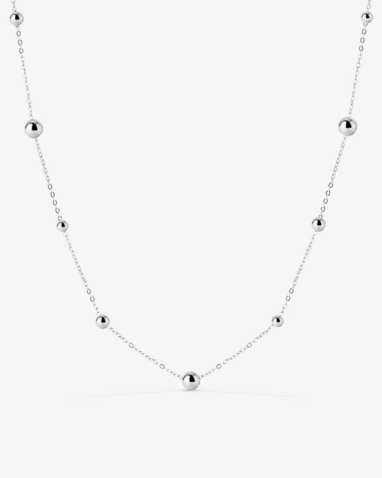 Infinite Beads Necklace Silber