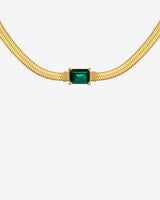 Radiant Emerald Necklace Gold