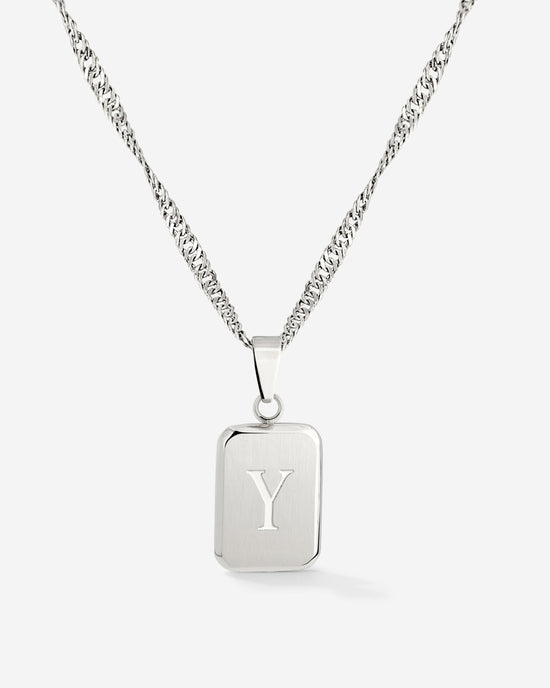 Letter Necklace Silber