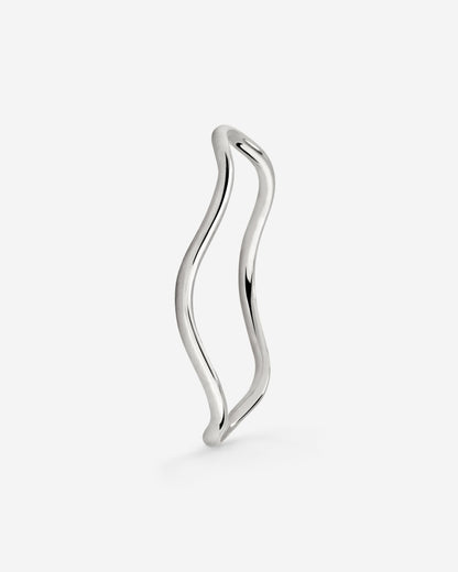 Slim Wave Ring Silber