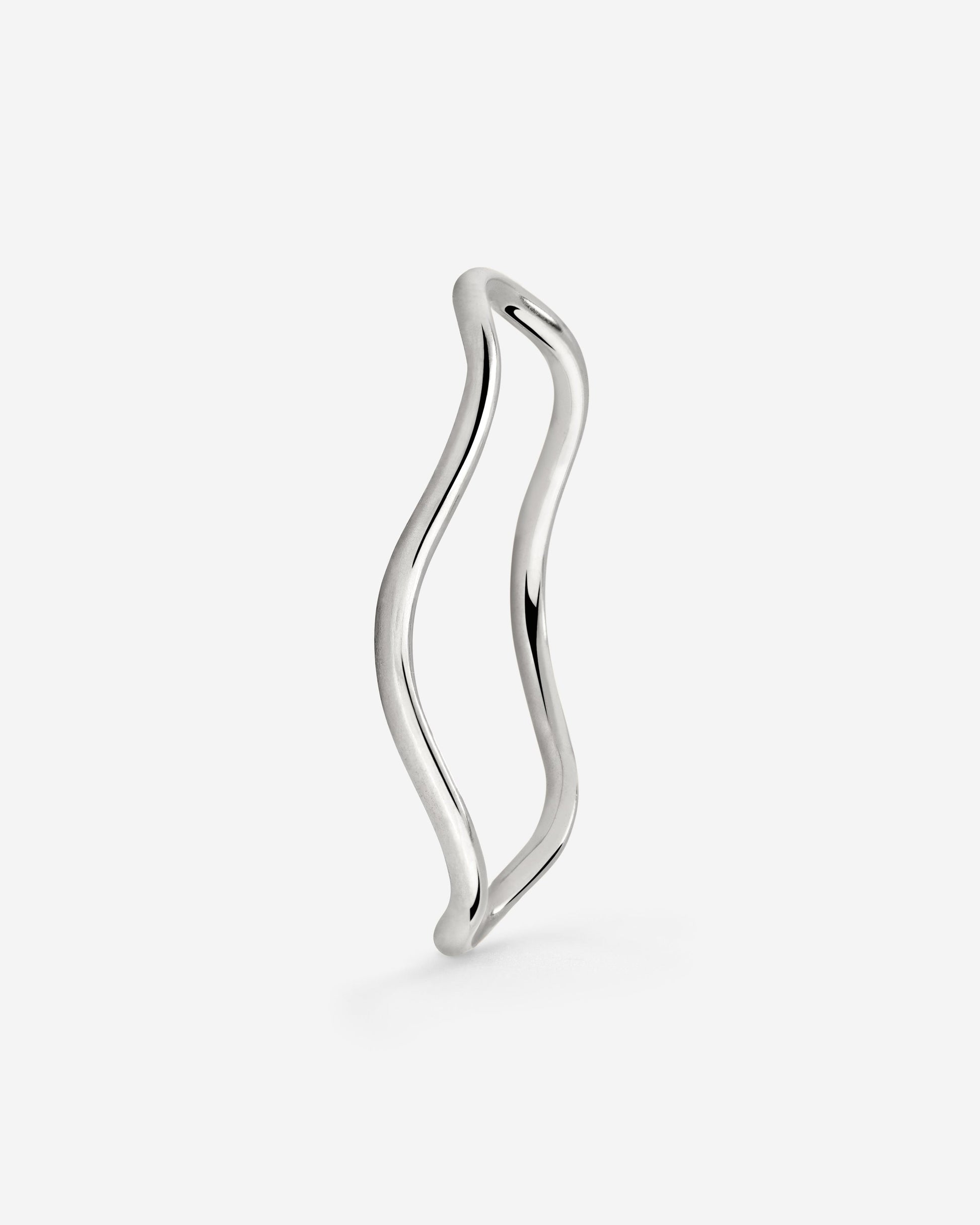 Slim Wave Ring Silber