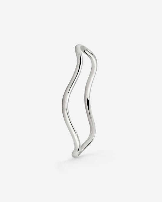 Slim Wave Ring Silber